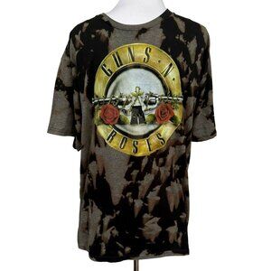 Guns & Roses Mens Music Tee Shirt Punk Rock Graphic Logo Front SS Tie-Dye Sz XL